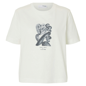 Selected Femme Essential Boxy Printed Ink Tee